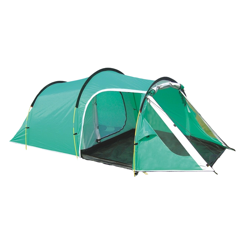 Tenda de túnel para 2 a 3 pessoas para acampamento com um quarto e uma área de estar