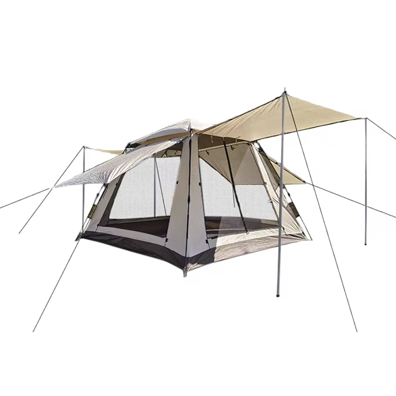 Tenda automática com janelas nos quatro lados